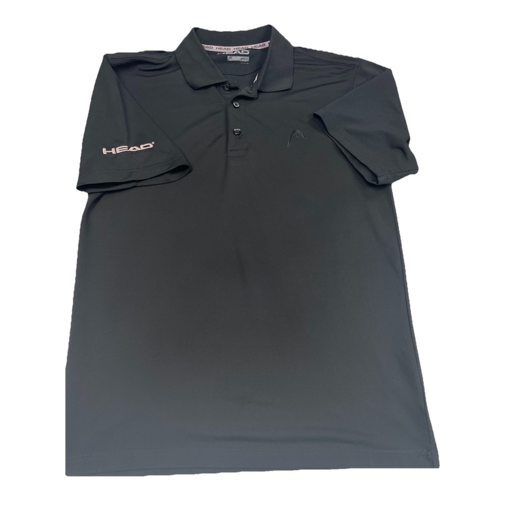 HEAD Men's Black Short Sleeve Polo Golf Tennis Sport Athletic Shirt‎ Size Small